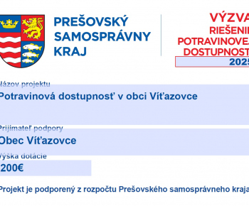 Aktuality / Potravinová dostupnosť v obci Víťazovce